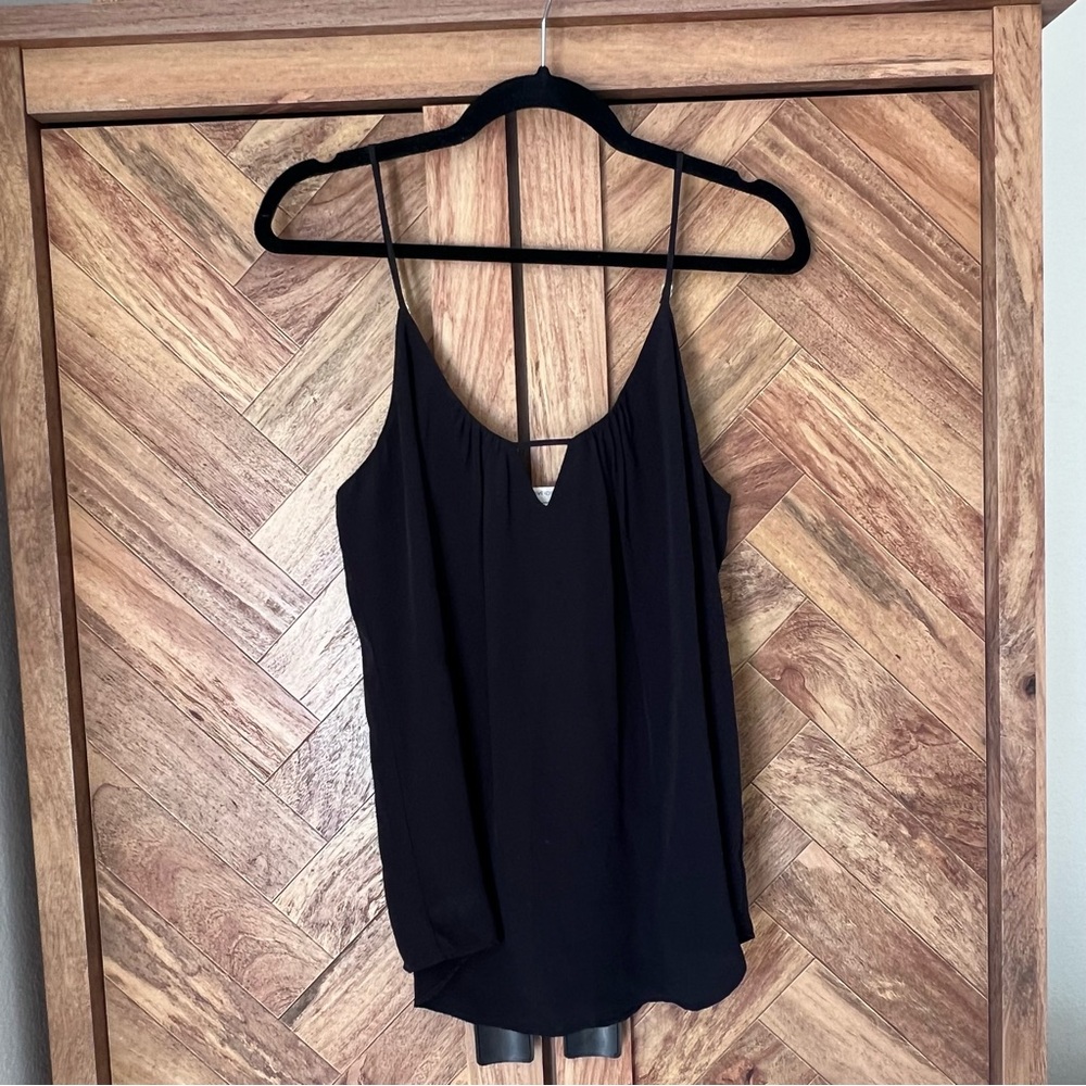 Lavender Brown, Black Spaghetti Strap boyfriend tank